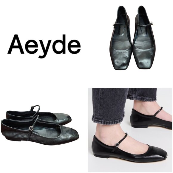 AEYDE Uma leather Mary Jane ballet flats Size EU 39/US 8 - Picture 1 of 16